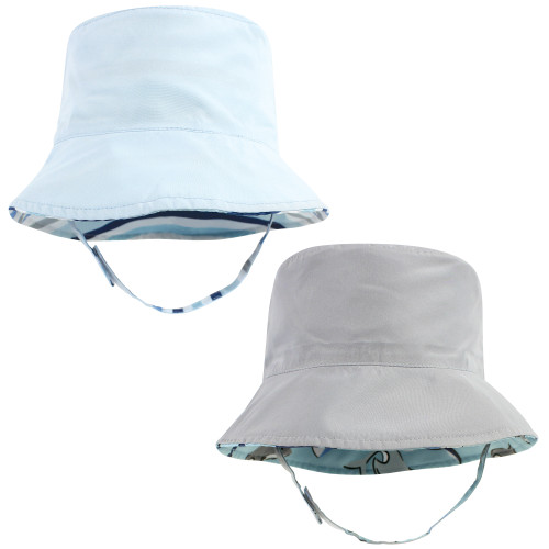 Hudson Baby Sun Protection Hat, Shark Stripe