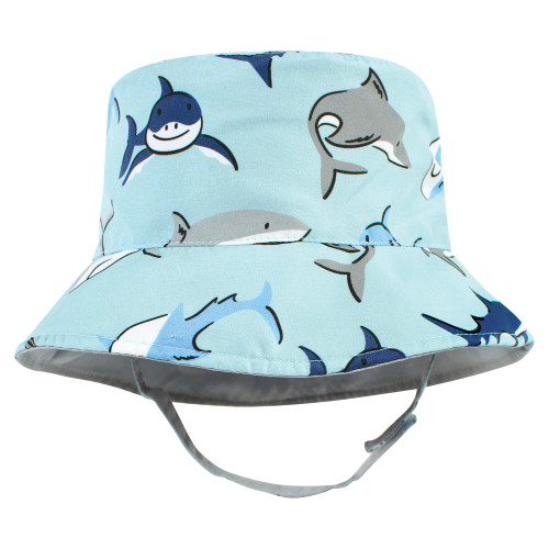 Hudson Baby Sun Protection Hat, Shark Stripe