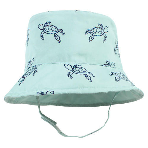 Hudson Baby Sun Protection Hat, Sea Turtle Stripe