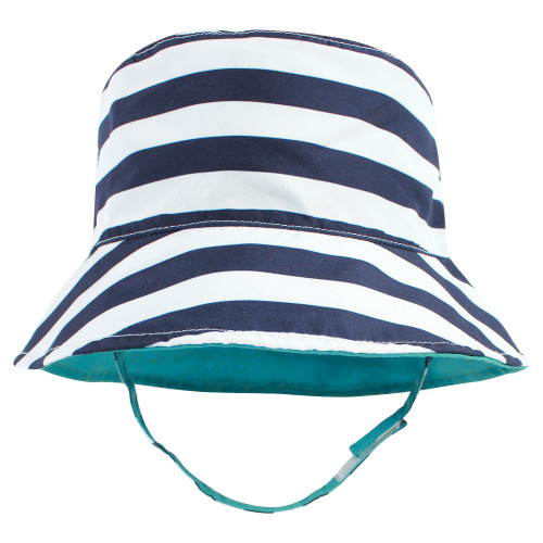 Hudson Baby Sun Protection Hat, Sea Turtle Stripe