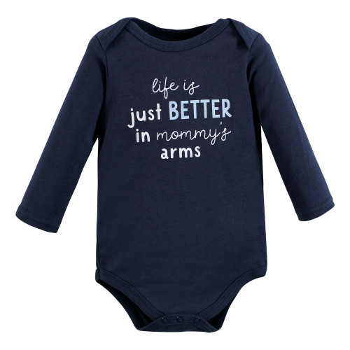 Hudson Baby Cotton Long-Sleeve Bodysuits, Hugasaurus 3-Pack