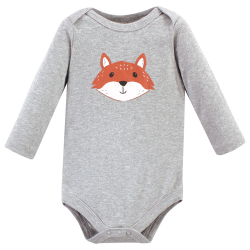 Hudson Baby Cotton Long-Sleeve Bodysuits, Little Fox 3-Pack