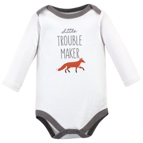 Hudson Baby Cotton Long-Sleeve Bodysuits, Little Fox 3-Pack