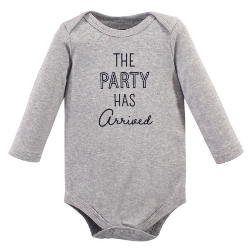 Hudson Baby Cotton Long-Sleeve Bodysuits, Pizza 3-Pack