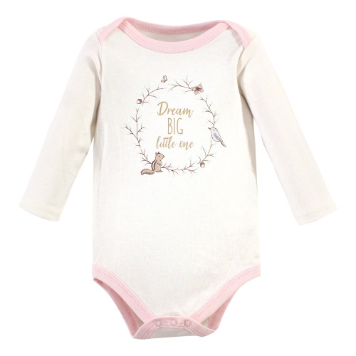 Hudson Baby Cotton Long-Sleeve Bodysuits, Enchanted Forest Dream