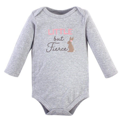 Hudson Baby Cotton Long-Sleeve Bodysuits, Girl Fox 3-Pack
