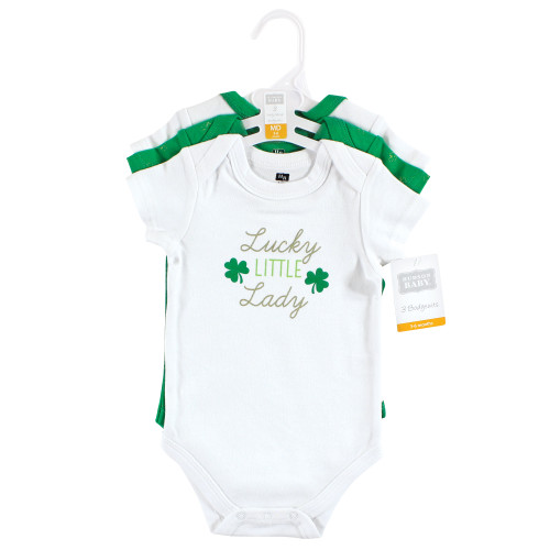 Hudson Baby Cotton Bodysuits, Lucky Lady