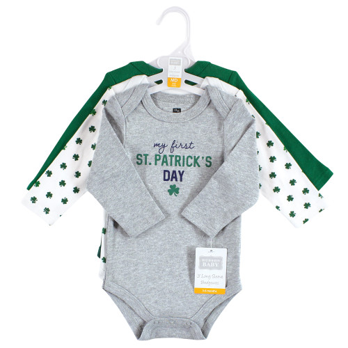 Hudson Baby Cotton Long-Sleeve Bodysuits, Cutest Clover
