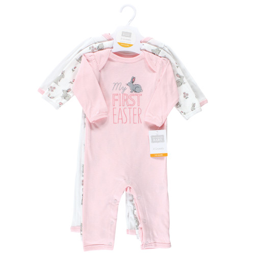 Hudson Baby Cotton Coveralls, Some Bunny