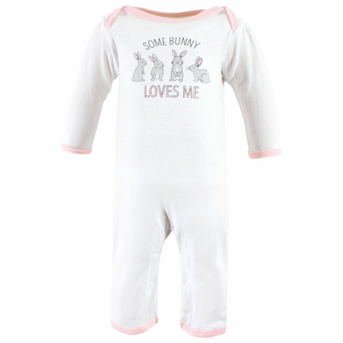Hudson Baby Cotton Coveralls, Some Bunny