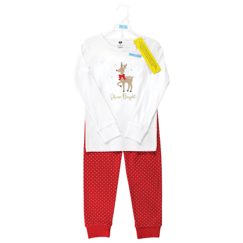 Hudson Baby Cotton Pajama Set, Fancy Rudolph