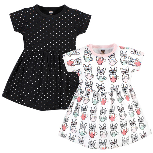 Hudson Baby Baby Girls Cotton Dresses, Bonjour