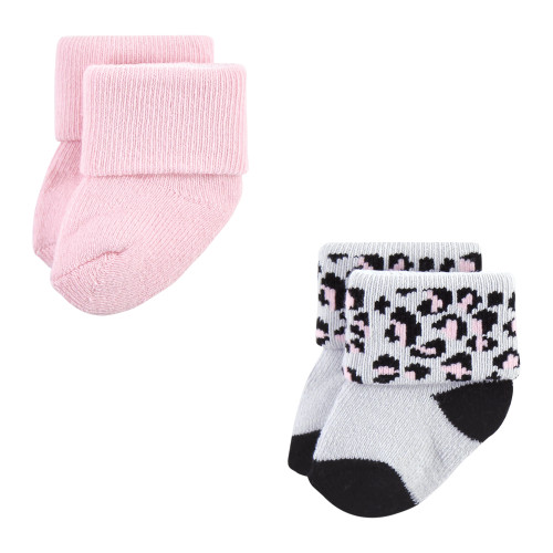 Hudson Baby Cotton Rich Newborn and Terry Socks, Bows 12-Pack