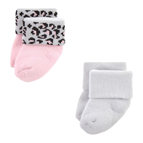 Hudson Baby Cotton Rich Newborn and Terry Socks, Bows 12-Pack