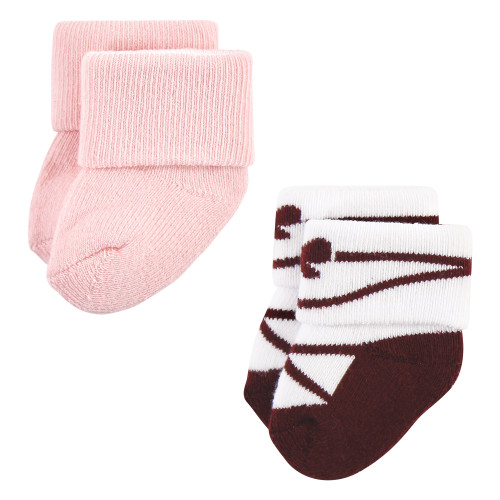 Hudson Baby Cotton Rich Newborn and Terry Socks, Ballet 12-Pack