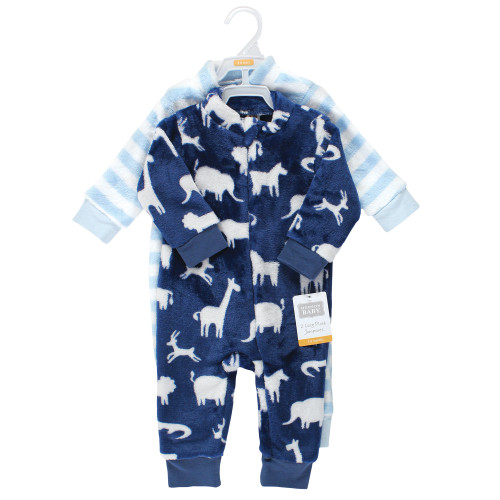 Hudson Baby Plush Jumpsuits, Safari Silhouette