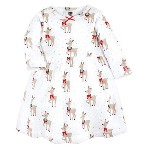 Hudson Baby Cotton Dresses, Fancy Rudolph