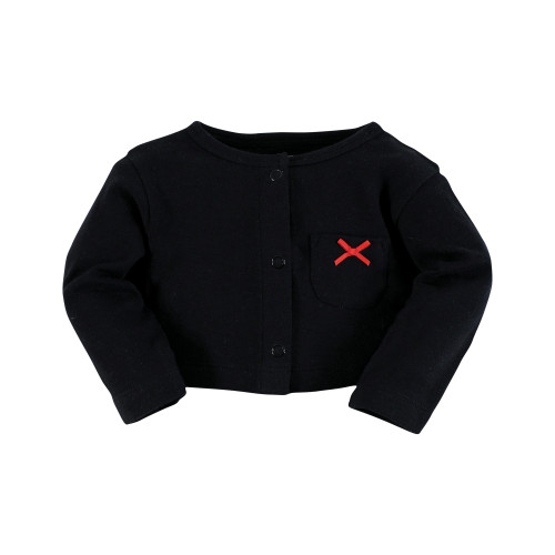 Hudson Baby Cotton Dress and Cardigan Set, Gold Heart Buffalo Plaid