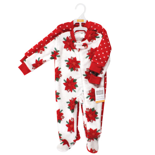 Hudson Baby Plush Sleep and Play, Poinsettia