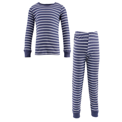 Hudson Baby Cotton Pajama Set, White Black Stripe