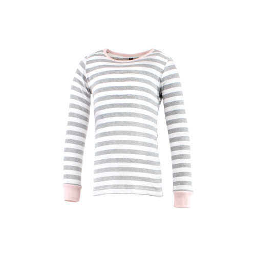 Hudson Baby Cotton Pajama Set, Gray Stripe Pink