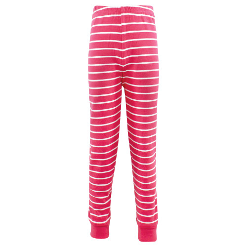 Hudson Baby Cotton Pajama Set, Dark Pink Stripe