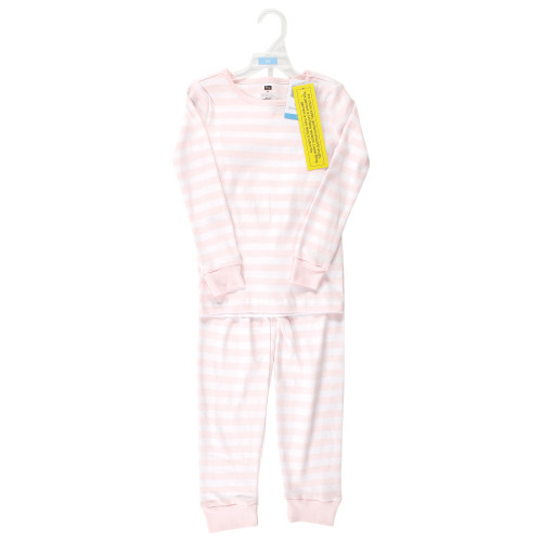Hudson Baby Cotton Pajama Set, Soft Pink Stripe