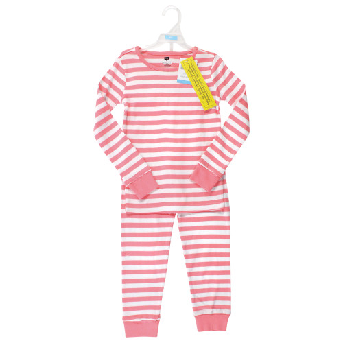 Hudson Baby Cotton Pajama Set, Coral Stripe