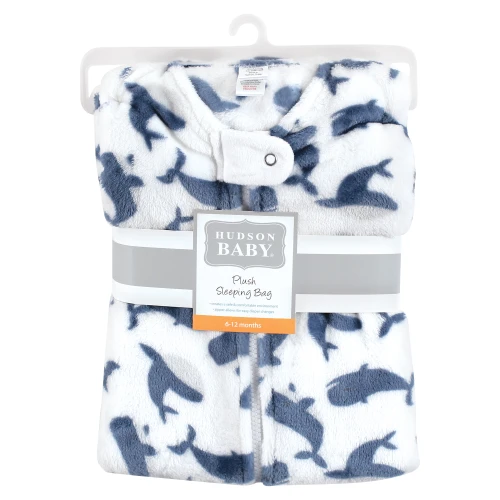 Hudson Baby Plush Sleeping Bag, Sack, Blanket, Sleeveless Whale
