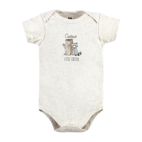Hudson Baby Cotton Bodysuits, Forest Animals 5-Pack
