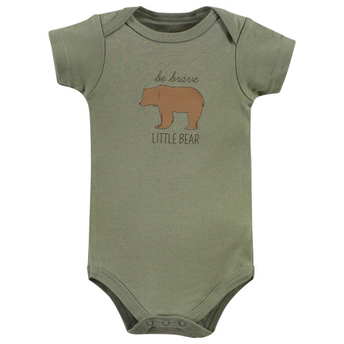 Hudson Baby Cotton Bodysuits, Forest Deer 3-Pack