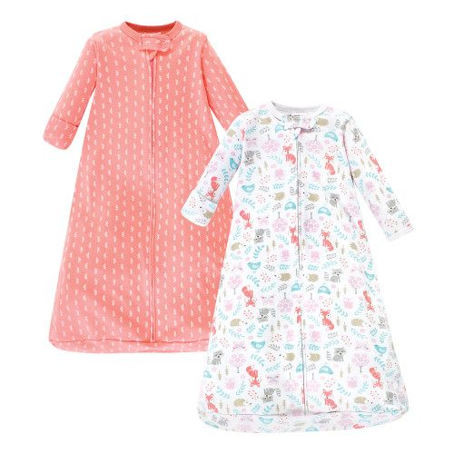 Hudson Baby Cotton Long-Sleeve Wearable Sleeping Bag, Sack, Blanket, Woodland Fox