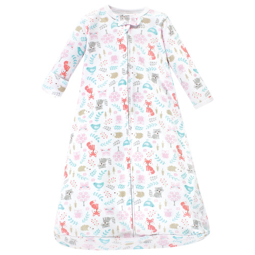 Hudson Baby Cotton Long-Sleeve Wearable Sleeping Bag, Sack, Blanket, Woodland Fox