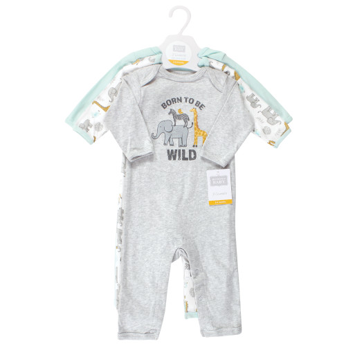 Hudson Baby Cotton Coveralls, Little Monkey