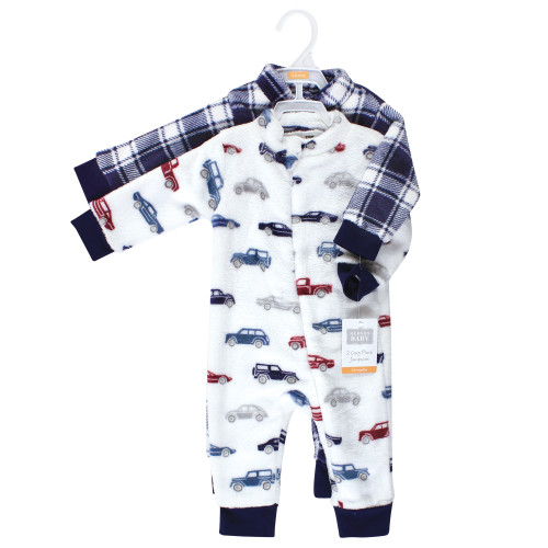 Hudson Baby Plush Jumpsuits, Cars