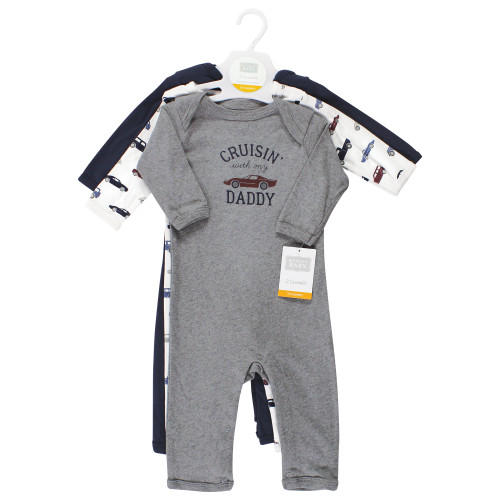 Hudson Baby Cotton Coveralls, Cars