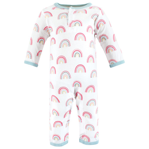 Hudson Baby Cotton Coveralls, Modern Rainbow