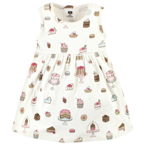 Hudson Baby Cotton Dress and Cardigan Set, Sweet Bakery