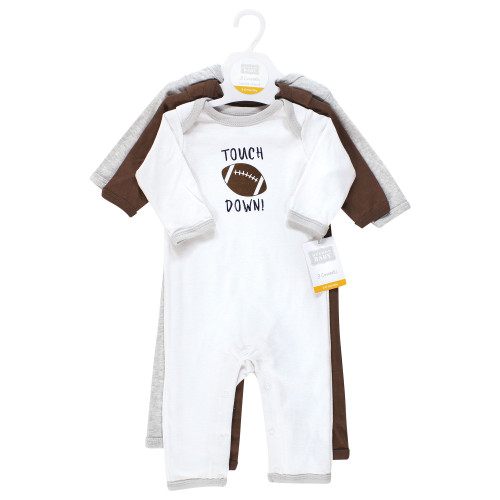 Hudson Baby Cotton Coveralls, Touch Down