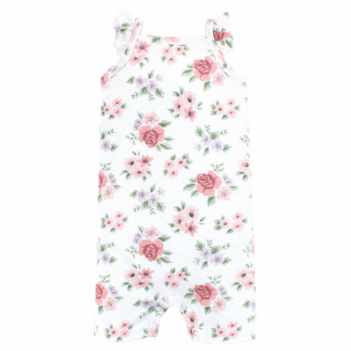 Hudson Baby Cotton Rompers, Tea Party