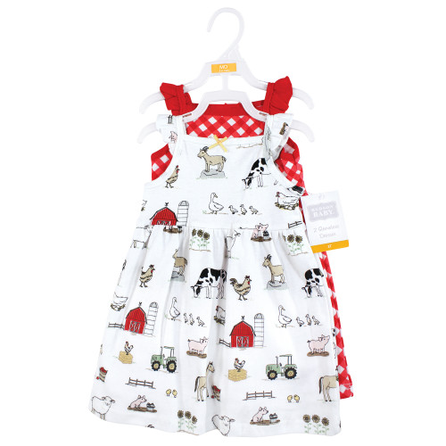 Hudson Baby Cotton Dresses, Farm