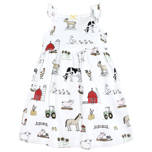 Hudson Baby Cotton Dresses, Farm