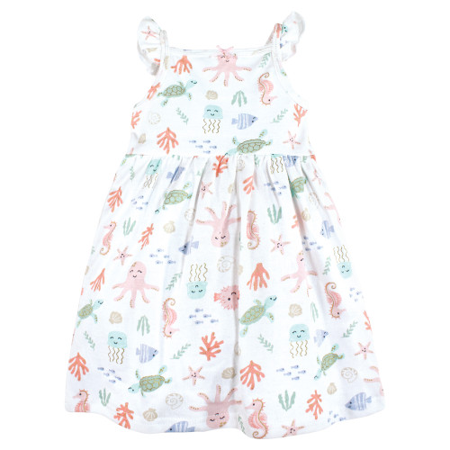Hudson Baby Cotton Dresses, Pastel Sea