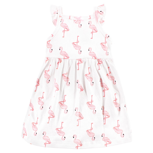 Hudson Baby Cotton Dresses, Flamingo Pineapple