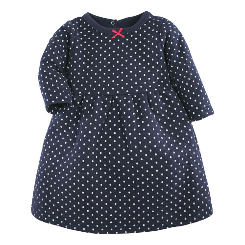 Hudson Baby Cotton Dresses, Pink and Navy Floral