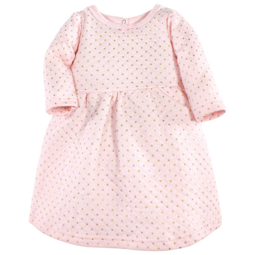 Hudson Baby Cotton Dresses, Metallic Navy Pink