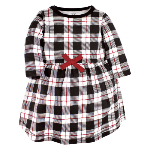Touched by Nature Organic Cotton Short-Sleeve and Long-Sleeve Dresses, Red Winter Folk