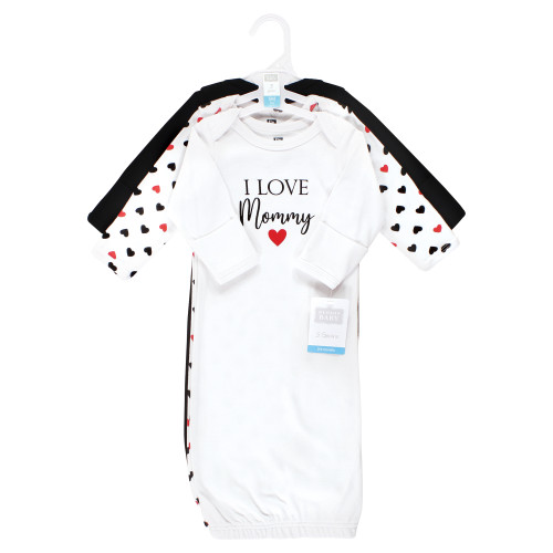 Hudson Baby Cotton Gowns, Girl Mommy Red Black