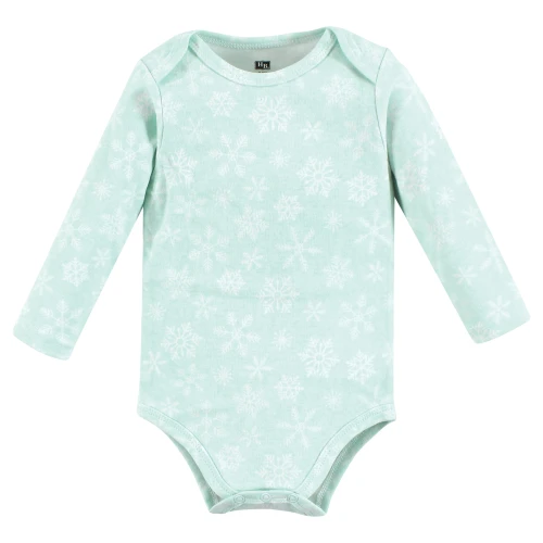 Hudson Baby Cotton Long-Sleeve Bodysuits, Girl Arctic Animals