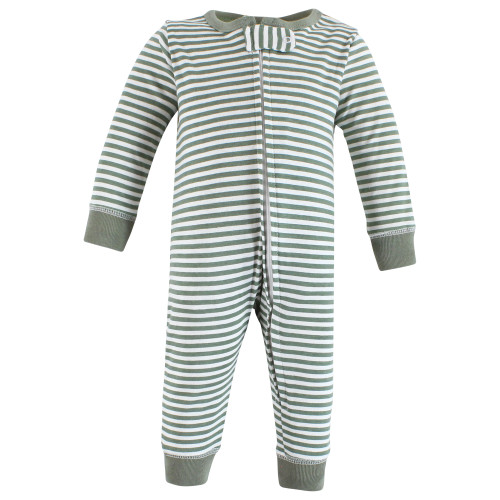 Hudson Baby Cotton Sleep and Play, Blue Green Dino